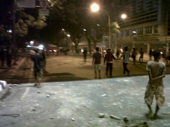 Mahasiswa Nommensen Bentrok dengan Polisi di Medan