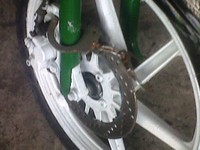 Motor diborgol agar tidak dicuri bang napi. Foto (Fachrul Hanafi).