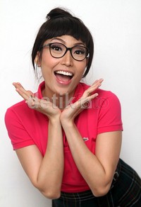 Wajah ceria Ayu Dewi. Gusmun/detikFoto.