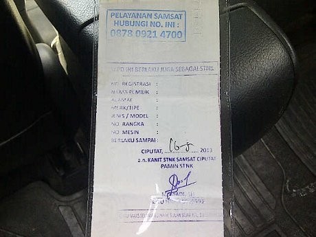 Pemilik Kendaraan Tunda Bayar Pajak Sampai Ada STNK Asli?