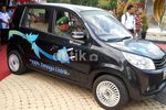 Menristek Jajal Bus Listrik Hevina