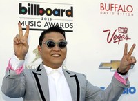 Nominasi Top Streaming Song (Video), berhasil dimenangkan oleh PSY. Reuters/Steve Marcus.