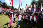 Harkitnas, Warga Miangas Arak Bendera Merah Putih