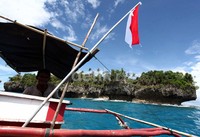 Pulau Miangas merupakan kepulauan terluar yang berbatasan dengan Filipina.