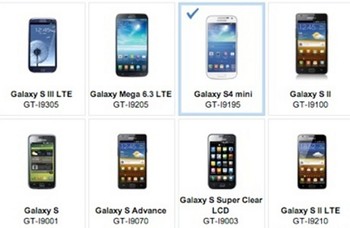 Galaxy S4 Mini dengan model GT I9195 muncul di website Samsung Apps bersama model ponsel Samsung lain yang sudah beredar di pasaran.     