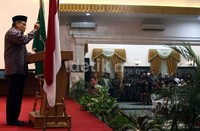 Ketua PBNU Said Aqil Siradj memberikan sambutan.