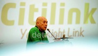 Senior Adviser Citilink Peter Gontha sangat optimis mampu merebut kue persaingan penerbangan murah. Strateginya, kata Peter Gontha yakni dengan memperkuat branding dan marketing. Kalau pembantu saya atau tukang bakso sudah tahu apa itu Citilink, itu sudah sukses, kata Peter di Bali, Selasa (28/5).