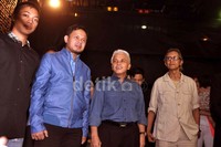 Menko Perekonomian Hatta Rajasa juga hadir dalam acara ulang tahun Ahmad Dhani. Noel/detikHOT.
