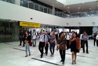 Perusahaan penerbangan berdatangan ke Bandara Kuala Namu untuk mengecek sistem operasi counter check-in.