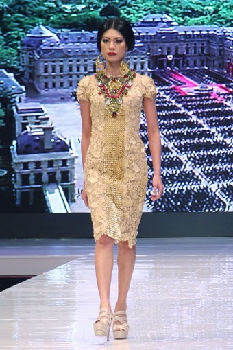 Jakarta, Indonesia - 17 Mei. Malik Moestaram  Majesty Regale. Jakarta Fashion & Food Festival 2013 at Grand Ballroom Harris Hotel. Kelapa Gading. 17 Mei 2013. Jakarta. [Foto: Mohammad Abduh/Wolipop]