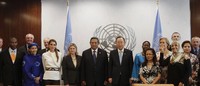 SBY bersama Presiden Liberia dan PM Inggris, adalah ketua bersama Panel yang beranggotakan 27 orang berpengaruh (eminent). Abror Rizki/Setpres.