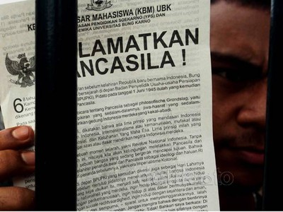 Mahasiswa Tolak Pancasila Masuk 4 Pilar Kebangsaan