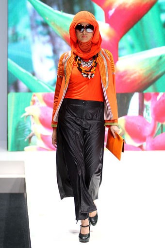 Jakarta, Indonesia - 31 Mei. Anemone by Hannie Hananto Khatulistiwa. Indonesia Islamic Fashion Fair 2013 at Jakarta Convention Center. 31 Mei 2013. Senayan. Jakarta. [Foto: Mohammad Abduh/Wolipop]