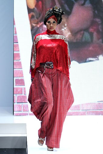 Jakarta, Indonesia - 31 Mei. Bellabaric by Najua Yanti. Indonesia Islamic Fashion Fair 2013 at Jakarta Convention Center. 31 Mei 2013. Senayan. Jakarta. [Foto: Mohammad Abduh/Wolipop]