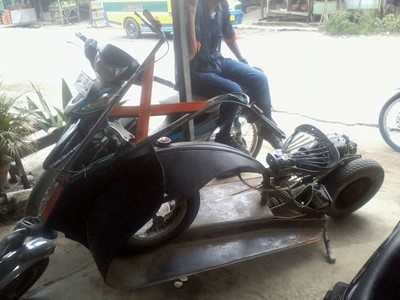 Motor Vespanya Ghost Rider