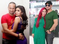 Putus dari Icha (kiri), kini Mudji Massaid dekat dengan Dewi Sanca (kanan). Desi/detikHOT.