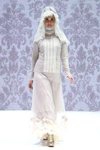 Jakarta, Indonesia - 31 Mei 2013. La Perle by Irna Mutiara Ma Belle. Indonesia Islamic Fashion Fair 2013 at Jakarta Convention Center. Senayan. Jakarta. [Foto: Mohammad Abduh/Wolipop]