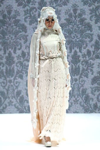 Jakarta, Indonesia - 31 Mei 2013. La Perle by Irna Mutiara Ma Belle. Indonesia Islamic Fashion Fair 2013 at Jakarta Convention Center. Senayan. Jakarta. [Foto: Mohammad Abduh/Wolipop]