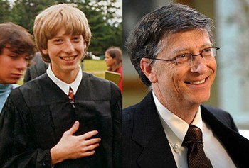     Foto Bill Gates muda diambil saat kelulusan sekolah, sekarang dia menjadi orang terkaya di dunia. (kredit foto: scrape TV)