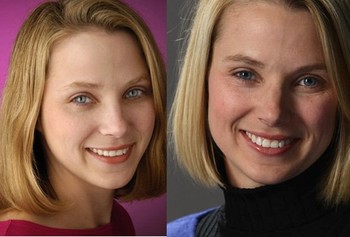     Marrisa Mayer sang CEO Yahoo. Wajahnya saat ini dan dahulu sepertinya tidak terlihat jauh berbeda. Tetap cantik. (kredit foto: blogspot)
