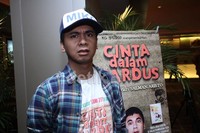 Ekspresi Raditya Dika di depan kamera. Ridho/detikHOT.