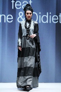 Jakarta, Indonesia - 31 Mei. The Gray of Expectations Sun by Boyonz Ilyas. Indonesia Islamic Fashion Fair 2013 at Jakarta Convention Center. 31 Mei 2013. Senayan. Jakarta. [Foto: Mohammad Abduh/Wolipop]