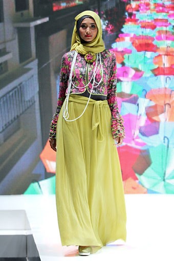 Jakarta, Indonesia - 31 Mei. Sisesa by Merry Pramono Romantic Youth. Indonesia Islamic Fashion Fair 2013 at Jakarta Convention Center. 31 Mei 2013. Senayan. Jakarta. [Foto: Mohammad Abduh/Wolipop]