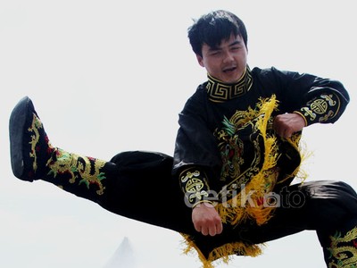 Aksi Shaolin Kungfu di Jakarta