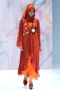 Jakarta, Indonesia - 02 Juni. Donggala Exquisite Looks by Nieta Hidayani. Indonesia Islamic Fashion Fair 2013 at Jakarta Convention Center. 02 Juni 2013. Senayan. Jakarta. [Foto: Mohammad Abduh/Wolipop]