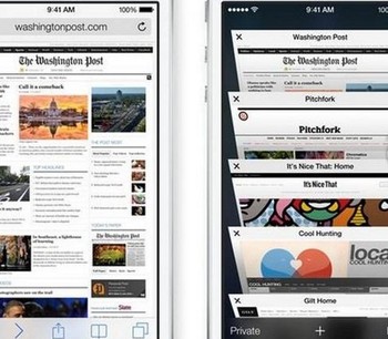     Sektor browser Safari pun mengalami beberapa perubahan. Seperti yang terlihat di atas.