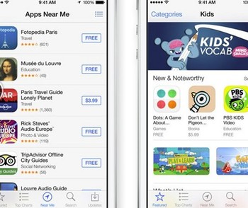    Perubahan yang terjadi di toko aplikasi App Store. Di mana latar belakangnya berwarna putih bersih.