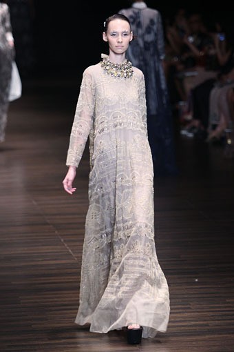 Jakarta, Indonesia - 05 Juni. Postcard by Biyan Wanaatmadja 30 Year in Fashion at Grand Ballroom Hotel Mulia. 05 Juni 2013. Senayan. Jakarta. [Foto: Mohammad Abduh/Wolipop]