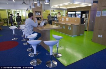     Kelaparan saat bekerja di Google? Tidak perlu susah-susah mencari tempat makan karena banyak camilan tersedia secara gratis. (Kredit foto: Increadible Features/Barcroft M)