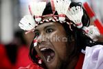 Aksi Unik Suporter Indonesia