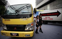 PT Krama Yudha Tiga Berlian Motor meluncurkan Mitsubishi Colt Diesel FE 71 L di Jakarta, Rabu (12/6/2013).