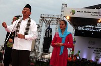 Ahok memberikan sambutan.