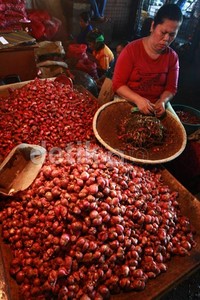 Ada pula beberapa sayur yang harganya menurun, seperti bawang merah yang turun dari Rp 40-50 per kg menjadi Rp 28 ribu per kg. Begitupun dengan bawang putih yang biasanya Rp 40-50 ribu menjadi Rp 18 ribu per kg.