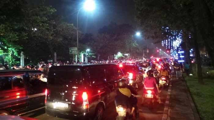 Masih Meriah PRJ, Lalin ke Arah Monas Macet