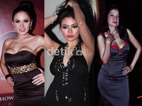 Vitalia, Five V, dan Nikita Mirzani tampil super seksi di pesta 'Mata Lelaki'. (dok. detikHOT)
