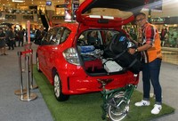 Bahkan pada utility mode dapat membawa mountain bike dengan luas kargo 1.321 liter. (dok. Honda)