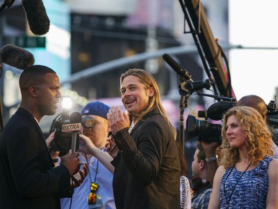 Brad Pitt di Premiere World War Z