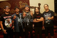 Burgerkill saat ditemui dijumpa pers di kawasan Senayan, Kamis (20/6/2013). Gus Mun/detikHOT.