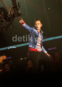 Giring tampak penuh energi. Ridho/detikHOT.