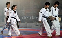     Tya Ariestya di acara 7th Asian Junior Taekwondo Championship. Noel/detikHOT.