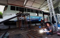 Prototipe monorel buatan INKA tersebut dipamerkan dalam rangka memeriahkan HUT ke-496 DKI Jakarta.