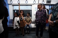 Pameran menampilkan 3 tipe monorel karya konsorsium BUMN buatan PT INKA di Madiun dan 1 tipe monorel buatan China.