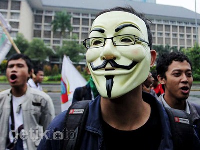 Guy Fawkes, Topeng Populer Para Demonstran