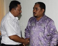 Ziad berpamitan usai bertemu dengan Luthfi. Lamhot Aritonang/detikFoto.