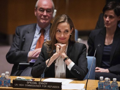 Penampilan Angelina Jolie di Gedung PBB