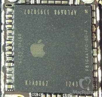     Perubahan dari iPhone 5S ini terletak pada prosesornya yang ditempatkan pada board, serta sudah menggunakan A7. (kredit foto: macrumors)